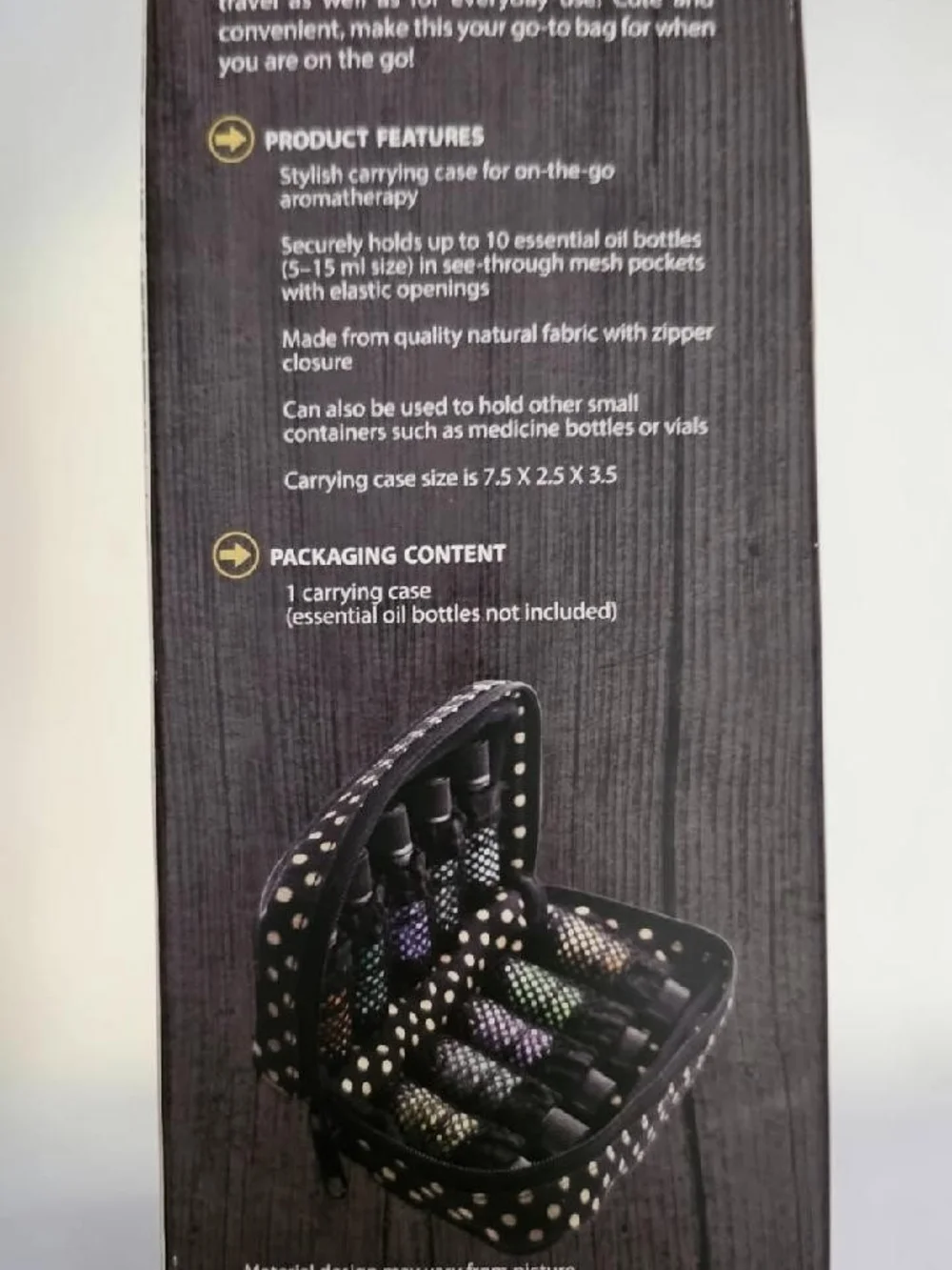 Essential Oil Natural Fiber Carrying Case NWT 10 Bottle Storage